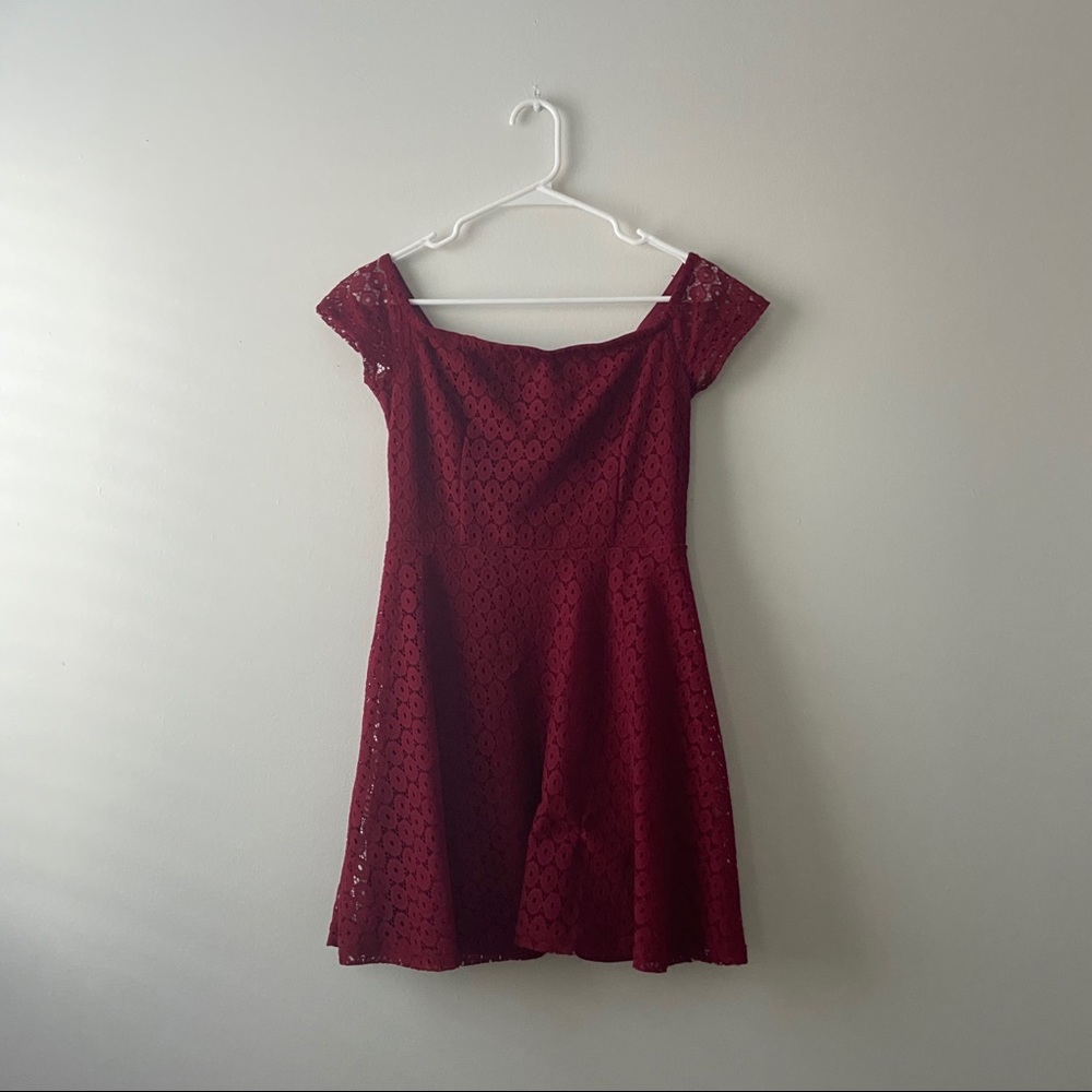 F21 Red Off the Shoulder Dress